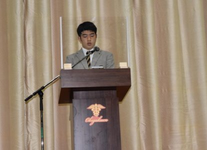 沖学園生徒会長 2年2組 普通科進学コース　山川 勇之介
