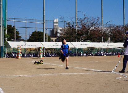 O団2位、H団ゴール着前で転んでしまいました。