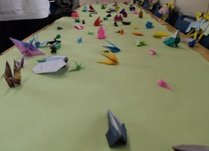 たくさんの折り紙展示