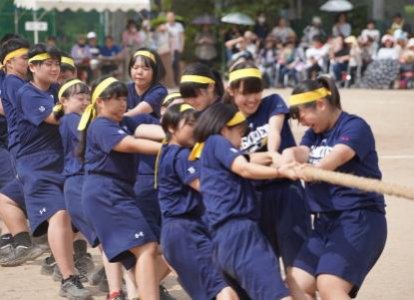 高校男女混合「綱引き」