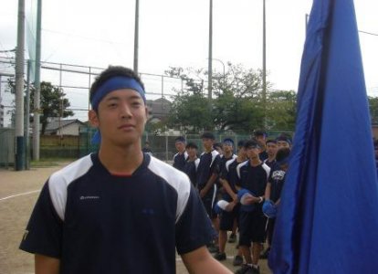 O団応援団長 蓮尾洸大君（普通科アスリートコース3年・野球部・大野東中）