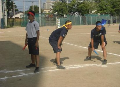 各ブロック代表8名による「ブロック対抗リレー」