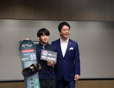 スノーボードハーフパイプ 石崎将樹さんが福岡市長を表敬訪問しました！